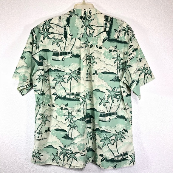 Authentic Tori Richard Honolulu Men’s Shirt Green - Picture 4 of 6